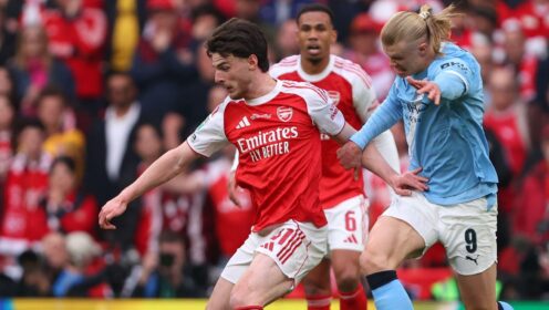 Man City 5 Arsenal 3 in Premier League XI of season