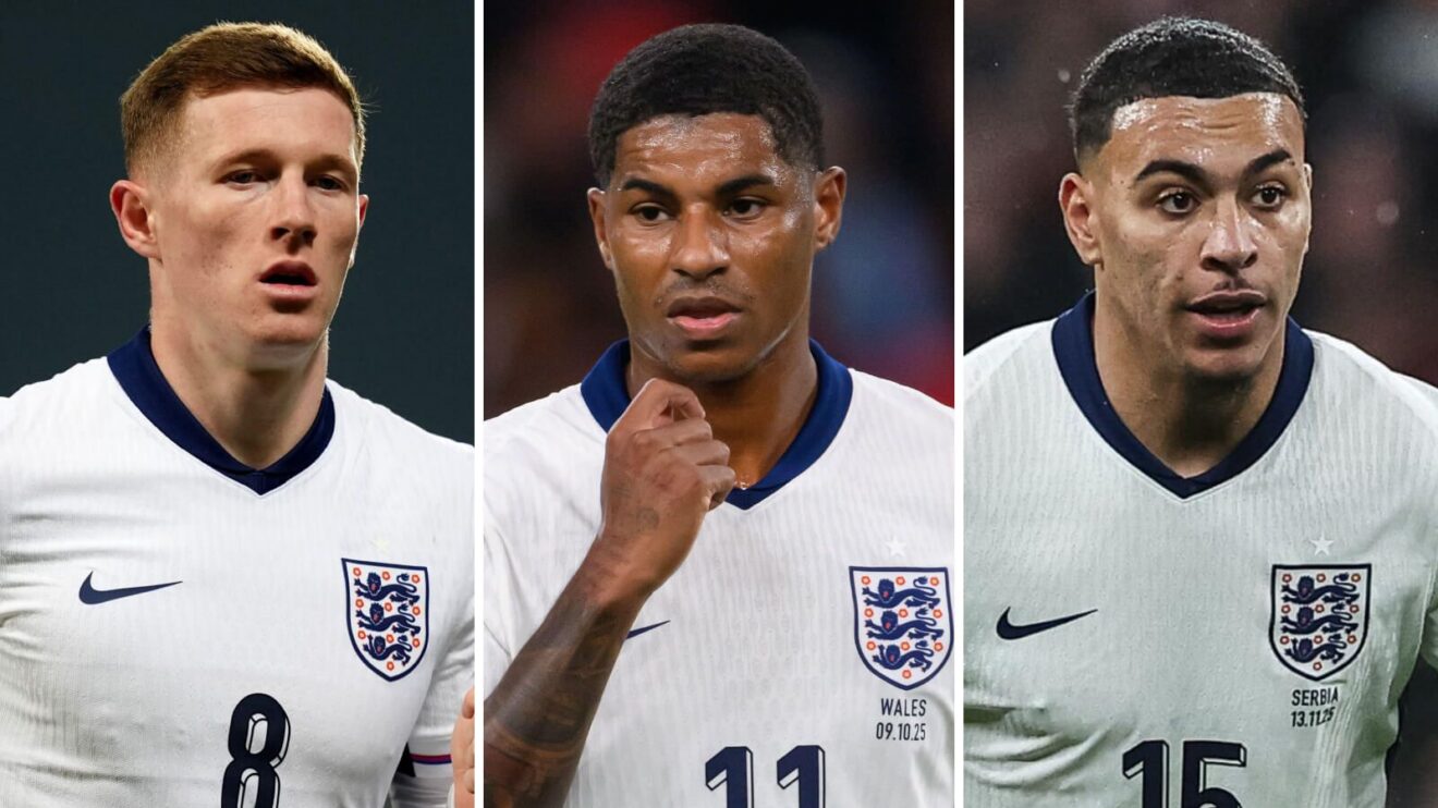 Elliot Anderson, Marcus Rashford and Morgan Rogers.