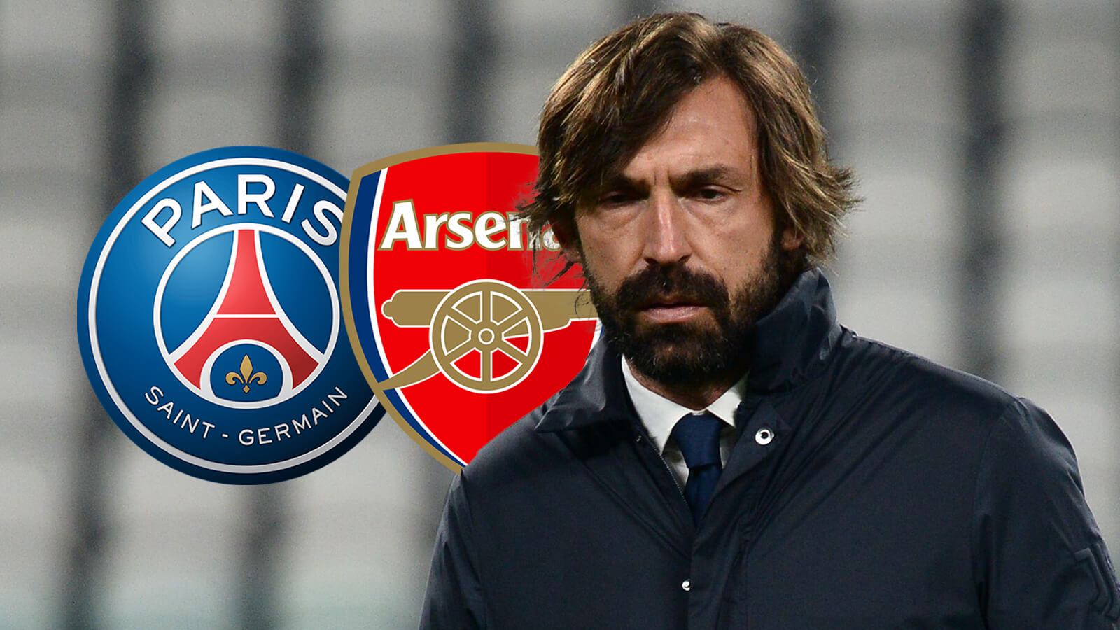 F365 Two Badges Andrea Pirlo Arsenal PSG