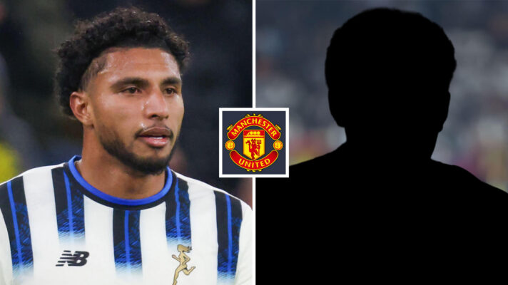 Atalanta midfielder Ederson Silva, silhouette player, Man Utd badge
