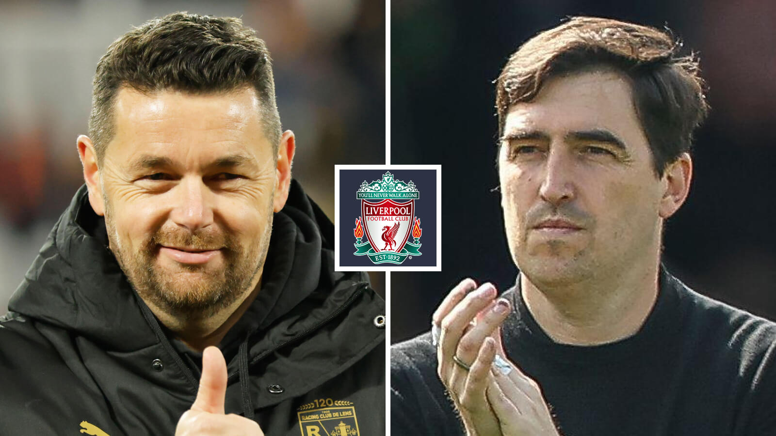 F365 Pierre Sage Andoni Iraola with a Liverpool badge 1