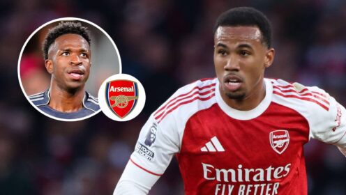Vinicius Junior sends message to Arsenal defender Gabriel after PSG penalty miss