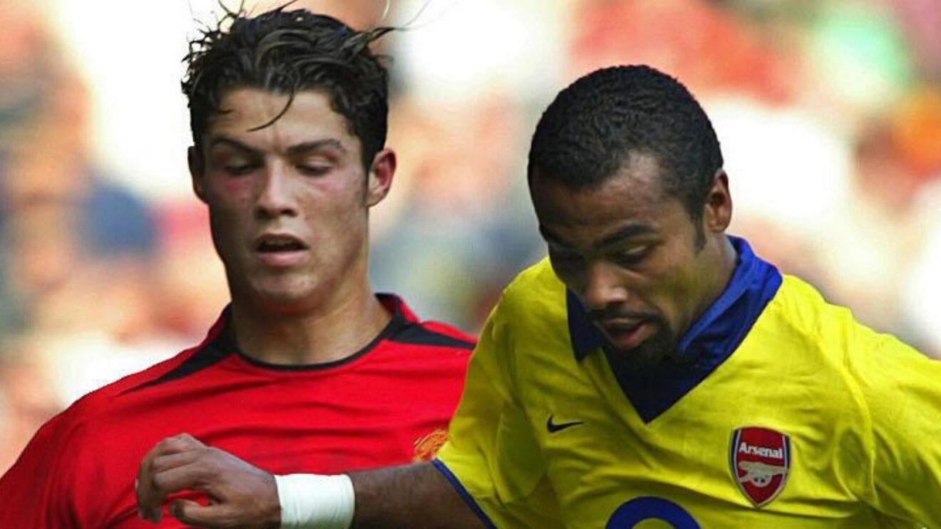 Manchester United forward Cristiano Ronaldo and Arsenal defender Ashley Cole