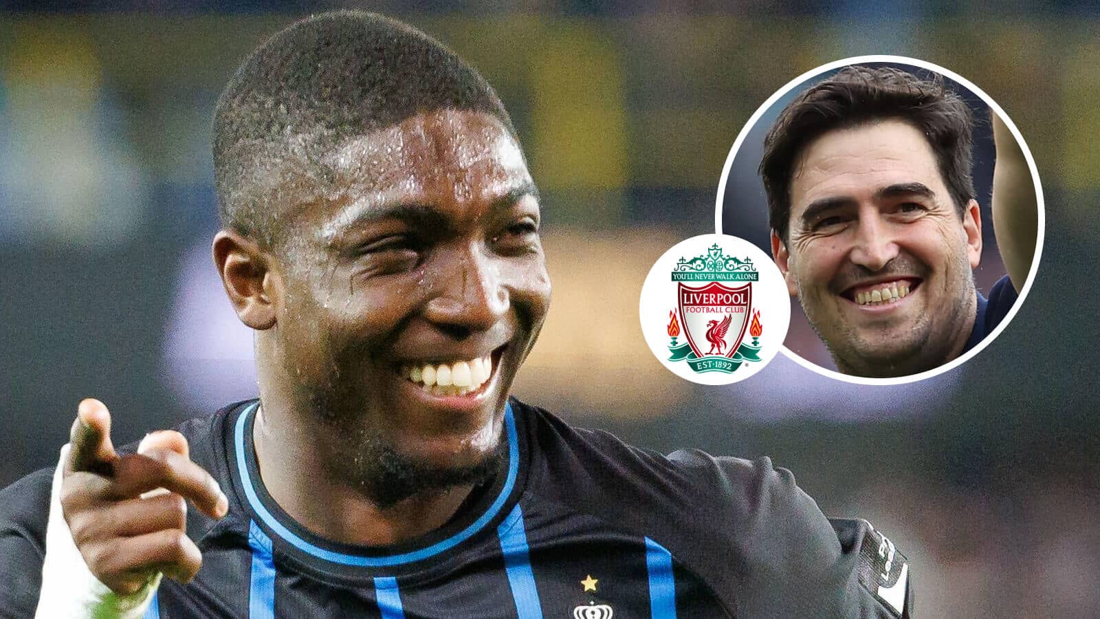 club brugge centre back joel ordonez next liverpool manager andoni iraola