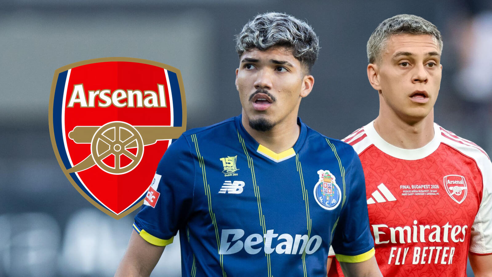 F365 William Gomes with Leandro Trossard Arsenal badge 1