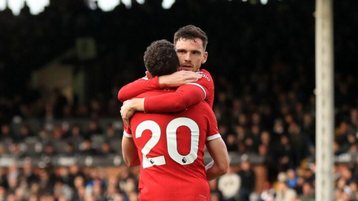 Liverpool duo Andy Robertson and Diogo Jota
