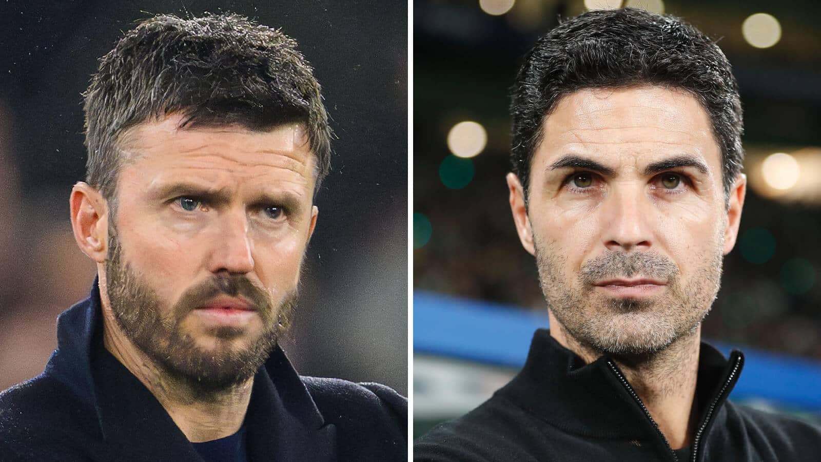Two Images Collage Michael Carrick Mikel Arteta 1