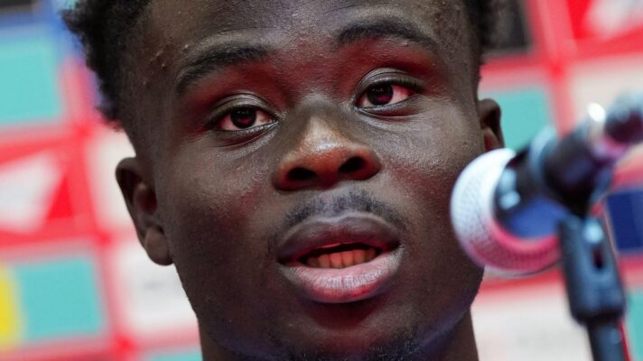 England forward Bukayo Saka