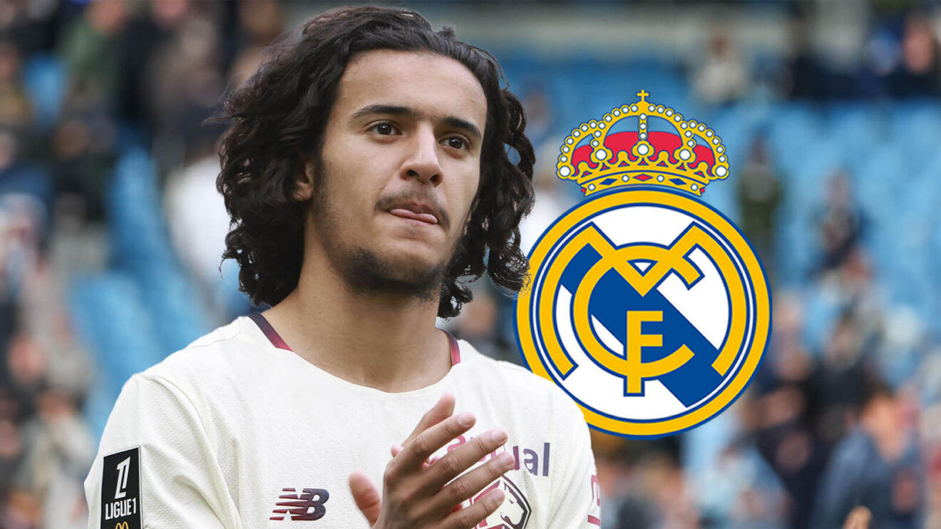 Lille celebrity Ayyoub Bouaddi chummy to the Real Madrid badge - copyright F365