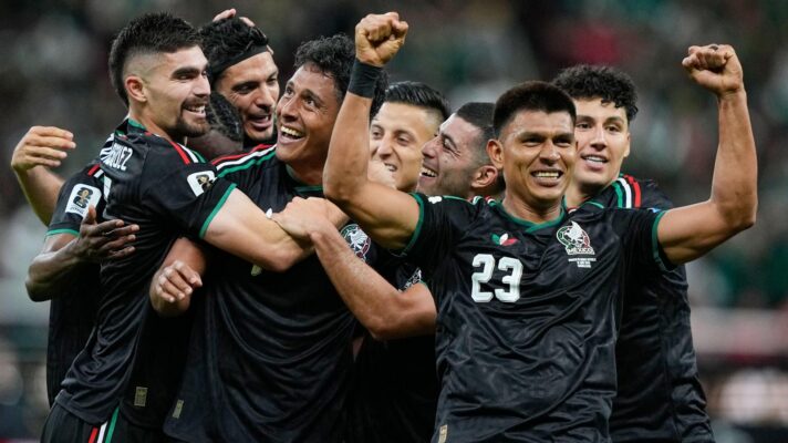 Mexico players celebrates vs South Korea