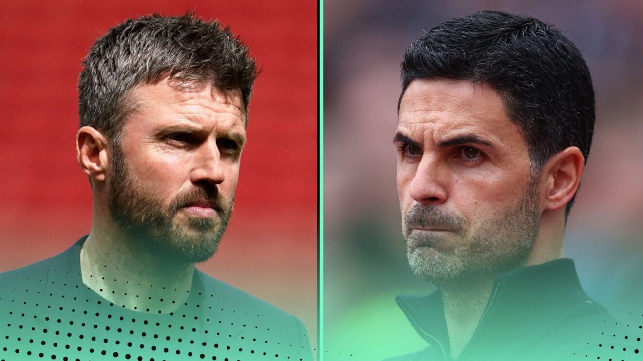 Man Utd boss Michael Carrick and Arsenal manager Mikel Arteta