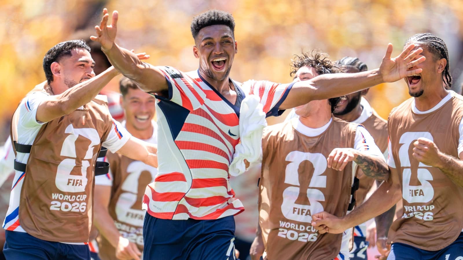 alex freeman celebrates usmnt goal