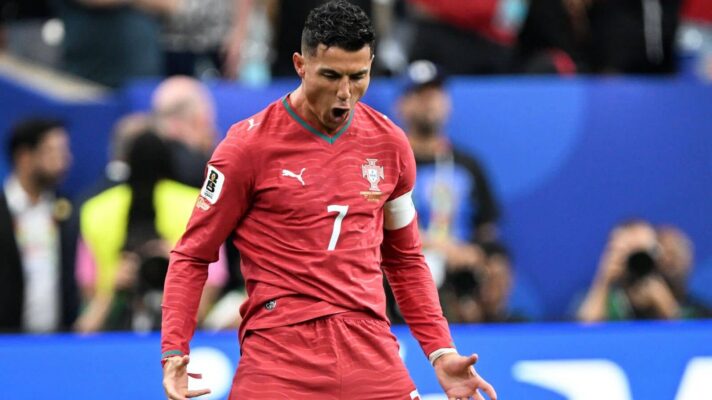 Cristiano Ronaldo celebrates for Portugal at the 2026 World Cup