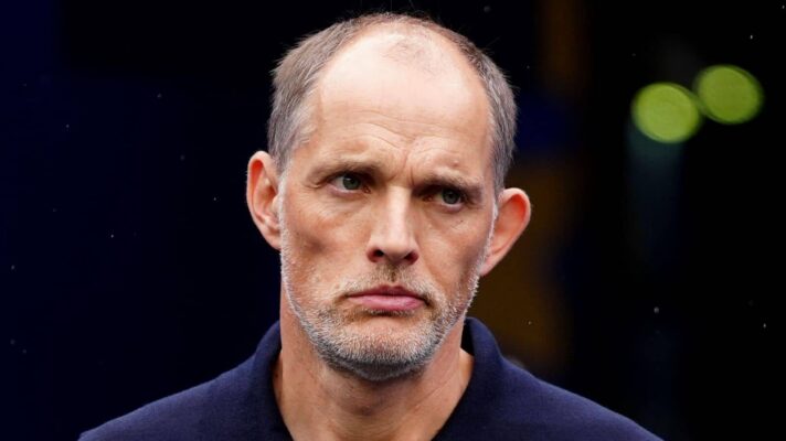 Thomas Tuchel during the England game against Ghana at the World Cup