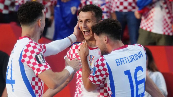 Ante Budimir in the middle of a Croatia celebration