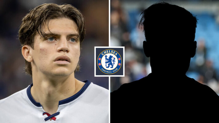 Split image of Atalanta star Marco Palestra and a shadow, with the Chelsea badge in between - copyright F365