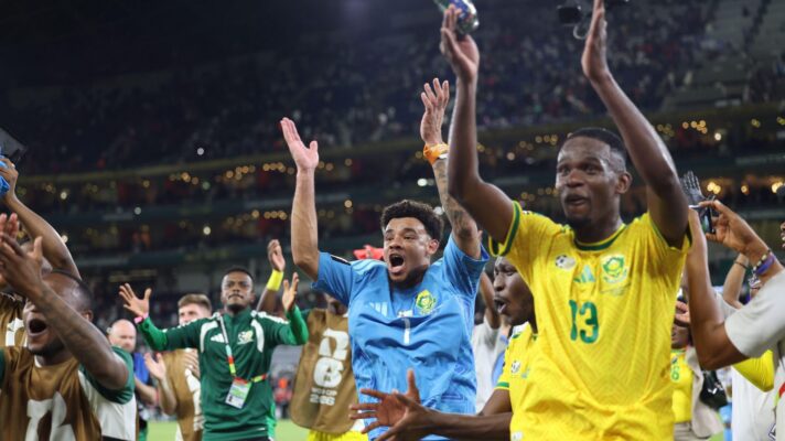 South Africa celebrate