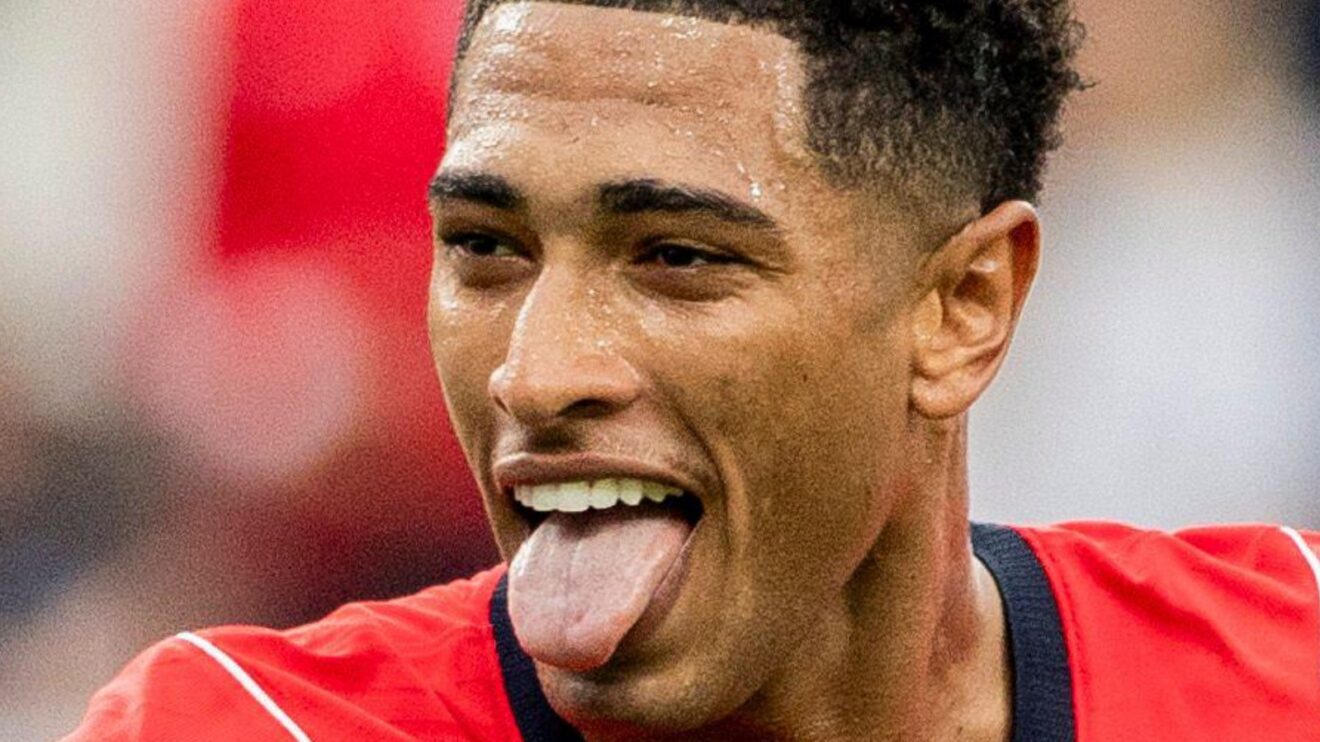 England player Jude Bellingham celebrates against Panama at the 2026 World Cup