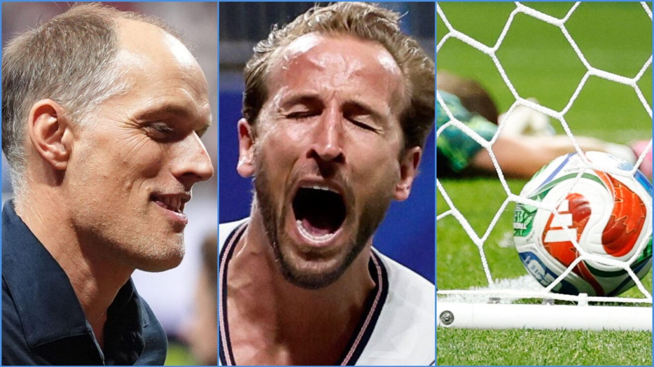 England coach Thomas Tuchel and striker Harry Kane against DR Congo