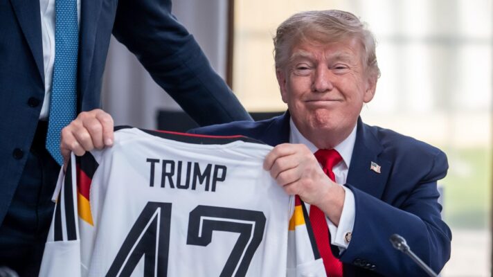 Donald Trump with Germany jersey