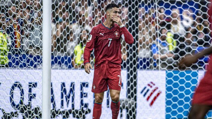 Cristiano Ronaldo reacts as Portugal go out of the World Cup with a 1-0 defeat to Spain