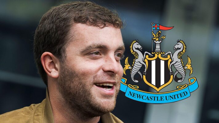 Fabrizio Romano with Newcastle United's badge