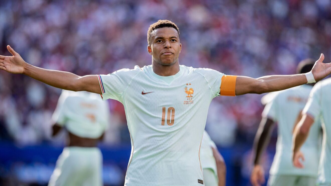 Kylian Mbappe celebrates after scoring as France beat Morocco 2-0 in the 2026 World Cup quarter-final