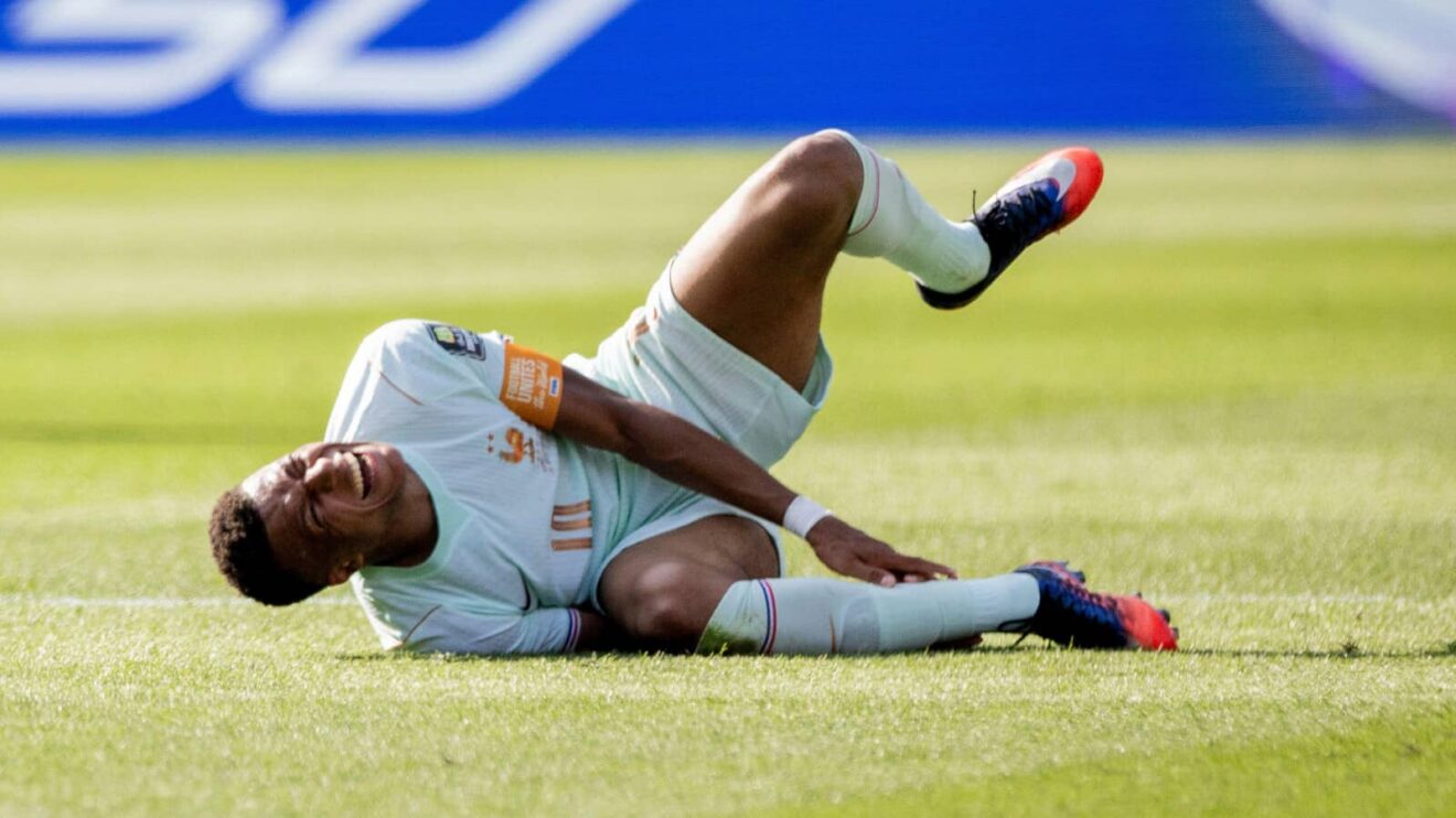France captain Kylian Mbappe suffered an ankle injury against Morocco