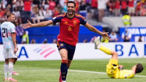 Spain set up semi-final with France as Merino grabs late winner over Belgium