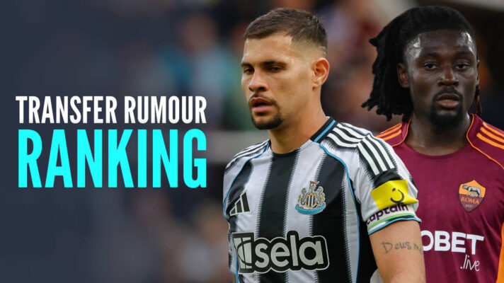 Roma's Manu Kone and Newcastle midfielder Bruno Guimaraes.