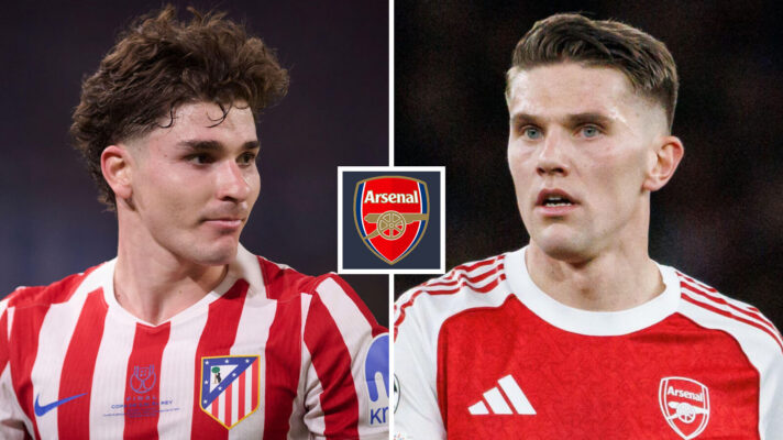 Julian Alvarez and Arsenal striker Viktor Gyokeres