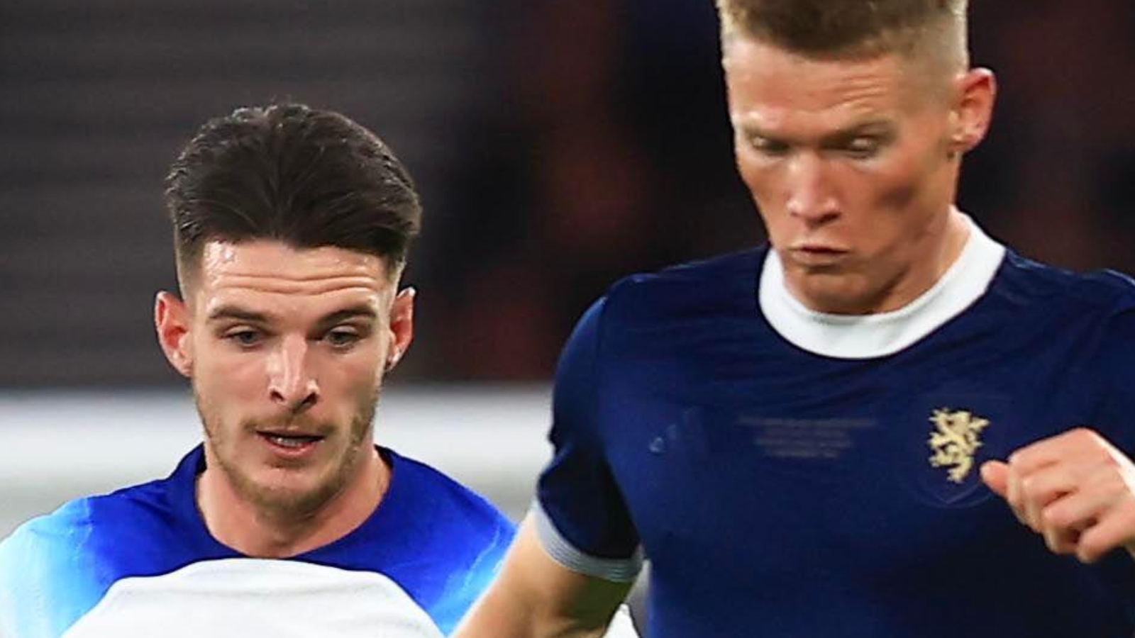 England midfielder Declan Rice and Scotland player Scott McTominay