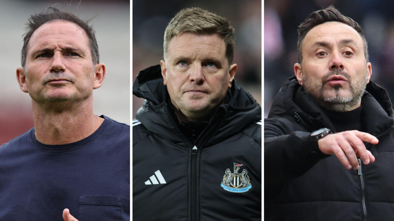 Frank Lampard, Eddie Howe and Roberto De Zerbi