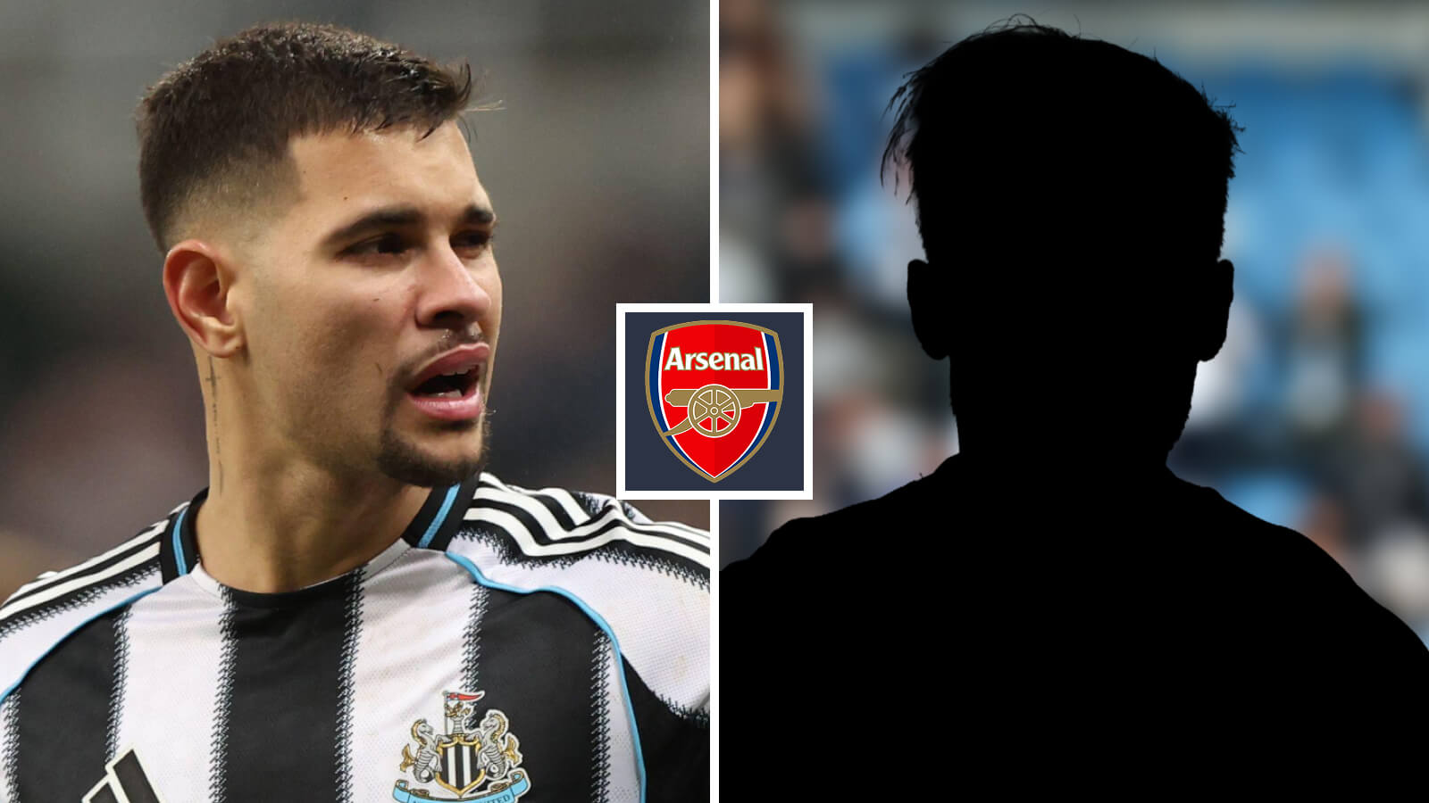 Two Images Collage Bruno Guimaraes Silhouette Player 1