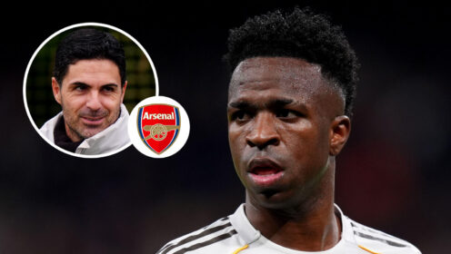 Arsenal react after learning Real Madrid want €170m for Vinicius Junior