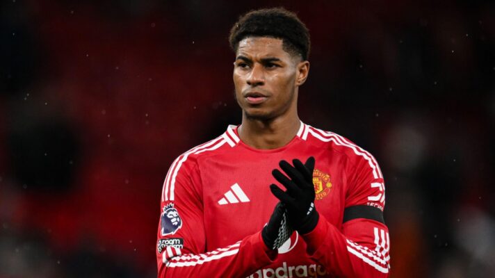 Marcus Rashford in action for Manchester United