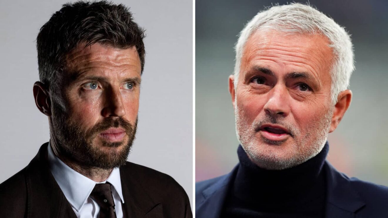 Pit image of Manchester Joined company Michael Carrick and also Real Madrid honcho Jose Mourinho - copyright F365