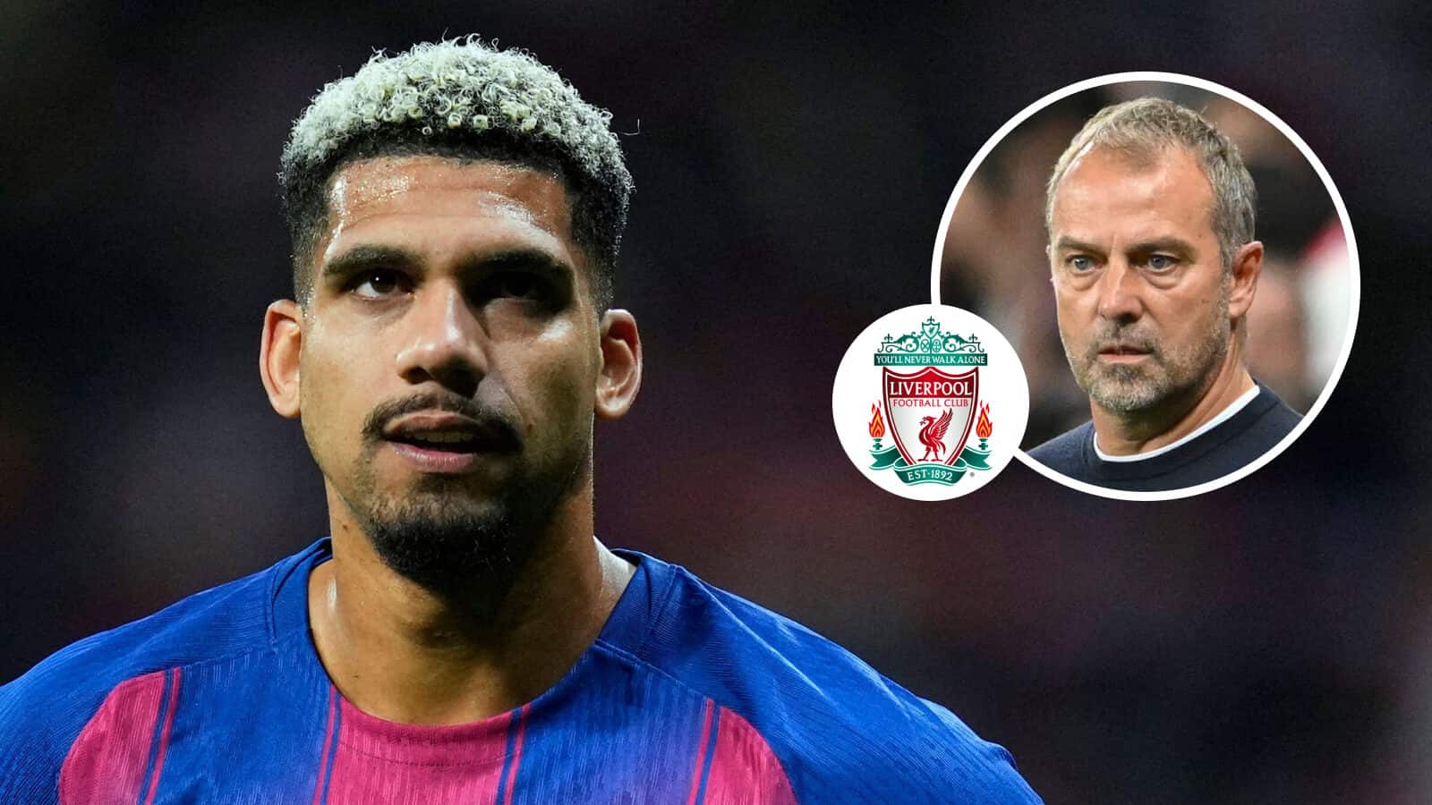 F365 Ronaldo Araujo with Hansi Flick Liverpool badge 1 1