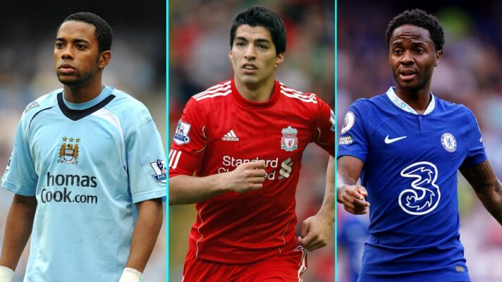 Robinho, Luis Suarez and Raheem Sterling
