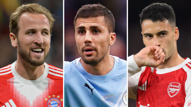Harry Kane, Rodri and Gabriel Martinelli.