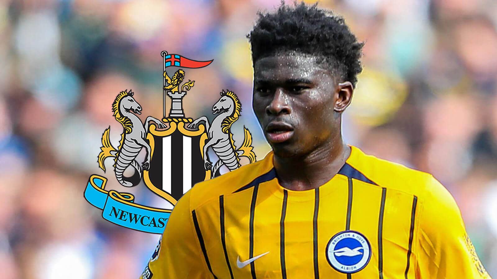 carlos baleba with newcastle badge 1