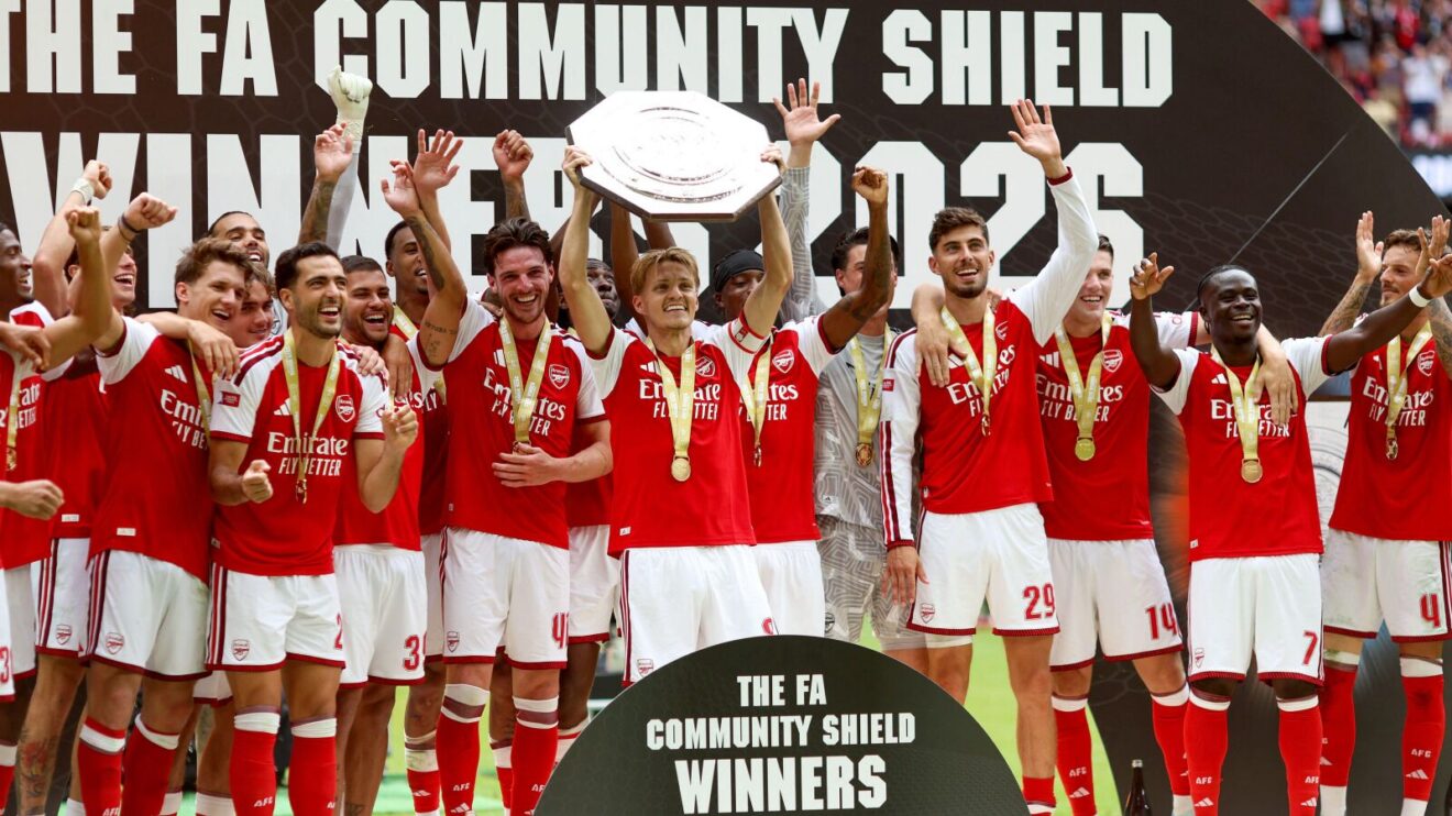 Arsenal lift the 2026 Community Shield after beating Man City 3-0 in Cardiff
