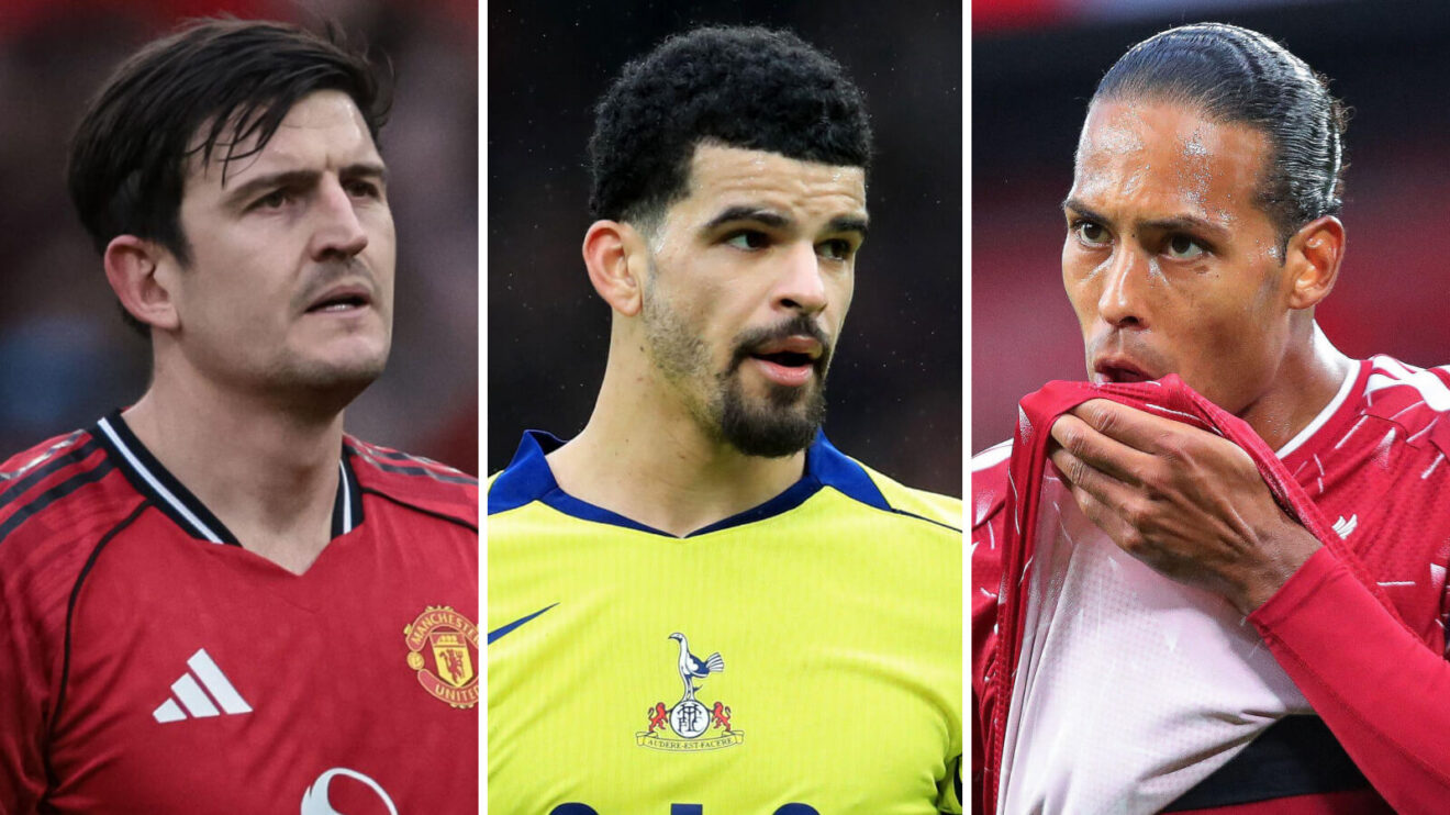Harry Maguire, Dominic Solanke and Virgil van Dijk.