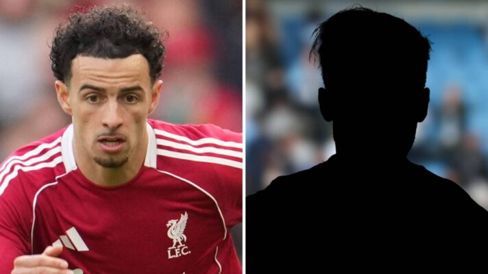 Liverpool midfielder Curtis Jones, silhouette player