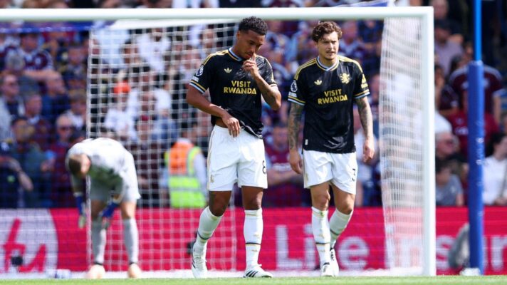 Boubacar Kamara and Victor Lindelof sum up Villa's dejection at Brighton.
