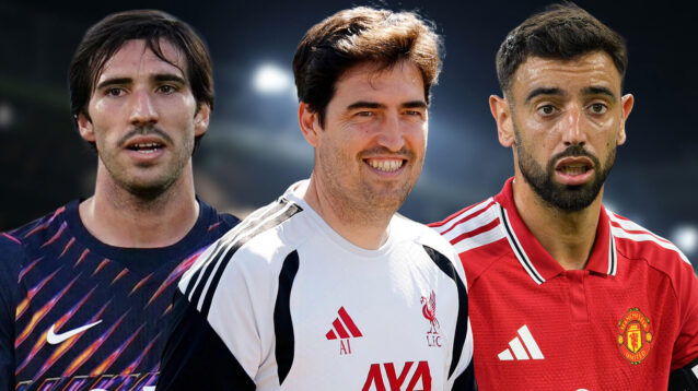 Andoni Iraola, Sandro Tonali & Bruno Fernandes,
