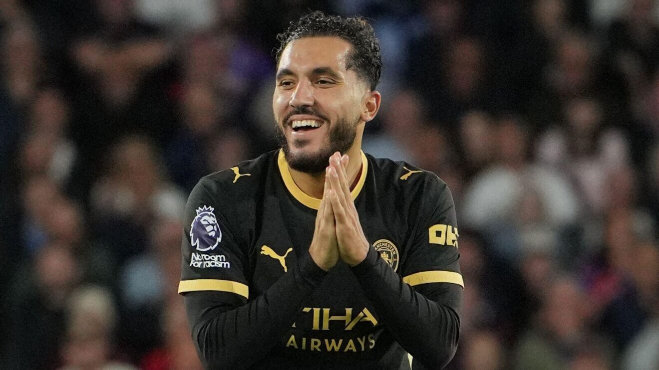 Rayan Cherki in a Manchester City game