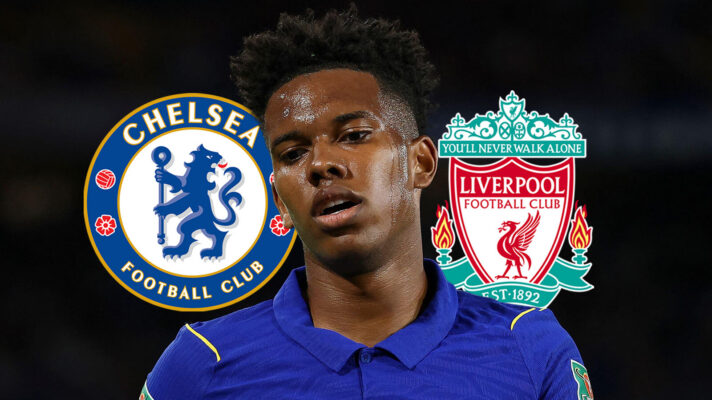 Chelsea badge, Estevao Willian and Liverpool badge - copyright F365