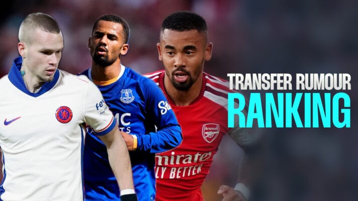 Rumour ranking graphic with Mykhailo Mudryk, Iliman Ndiaye and Gabriel Jesus