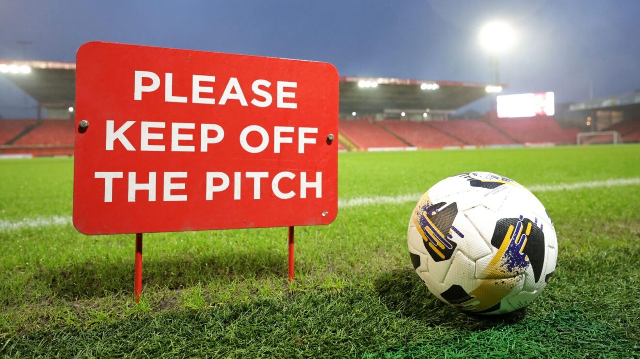 Waterlogged pitch